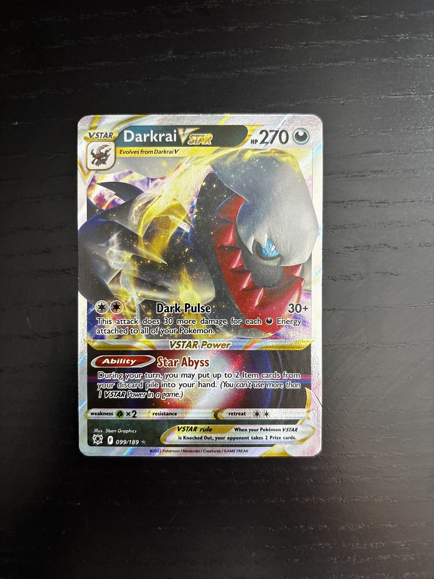 Pokemon Card Darkrai Vstar Full Art