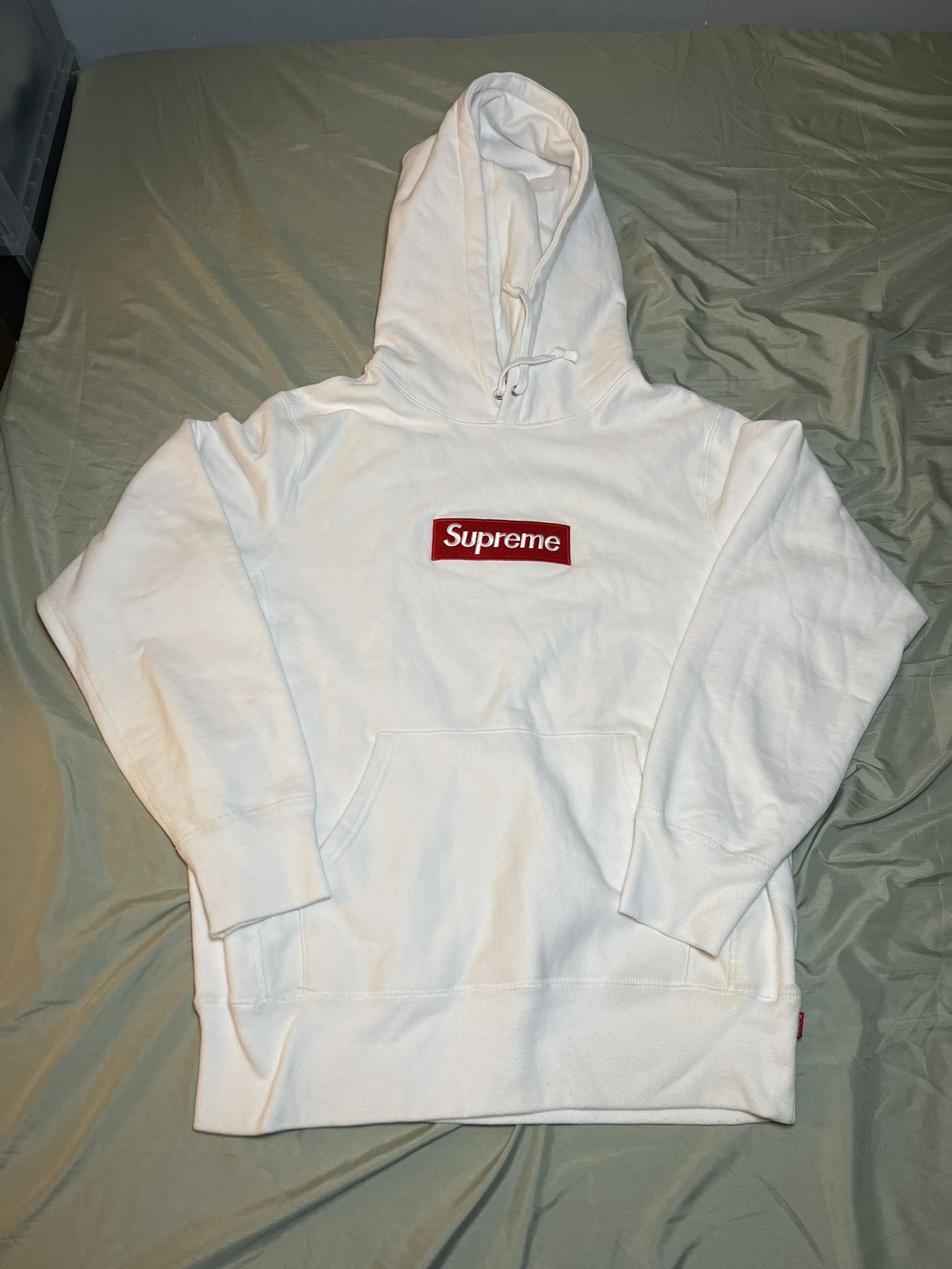 Supreme box logo hooded sweatshirt white