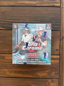 2025 TOPPS CHROME MEGA BOX NFL FOOTBALL (42 Trading Cards) Brand New Sealed NEW