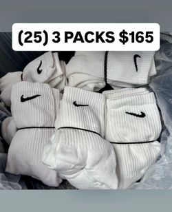Nike socks new 25-3 packs all for $165
