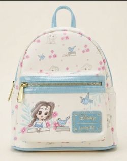 Disney Beauty and the Beast Chibi Belle & Birds Loungefly Mini Backpack