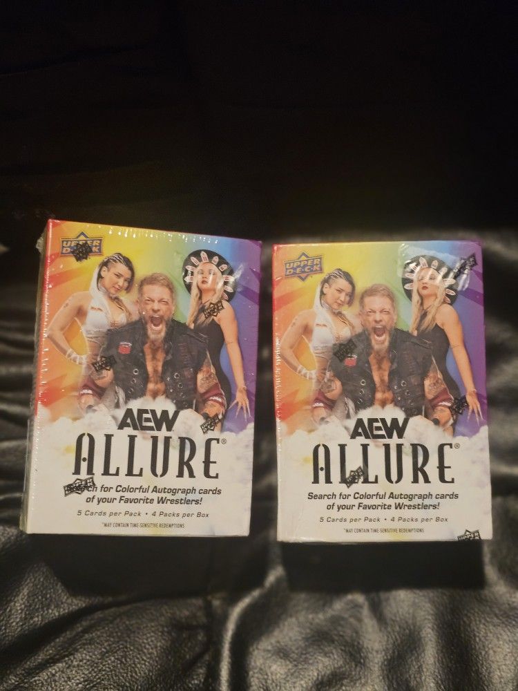 2024 Upper Deck AEW Allure Wrestling Cards New Sealed Blaster Box! Look For Autographs? $50 For Both
