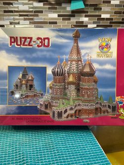 NEW Sealed Pkg. Vintage Wrebbit Puzz 3D St. Basil's Cathedral puzzle. 17x14x20”