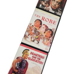 3 Vtg DVD Movie Lot Mr Motos Last Warning The Robe Demetrius & Gladiators B&W Color