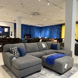 LARGE Double Chaise Sectional Couch w/ Ottoman 🤩 Birkdale Court by Ashley 🏡