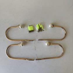 Gold Pearl Curtain Hook Tie Backs Set Of 4