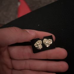 10k Nugget Earrings Large