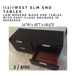 (2) End Tables