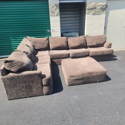 Large Brown Sectional Sofa 