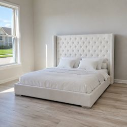 Queen Bed Frame White New