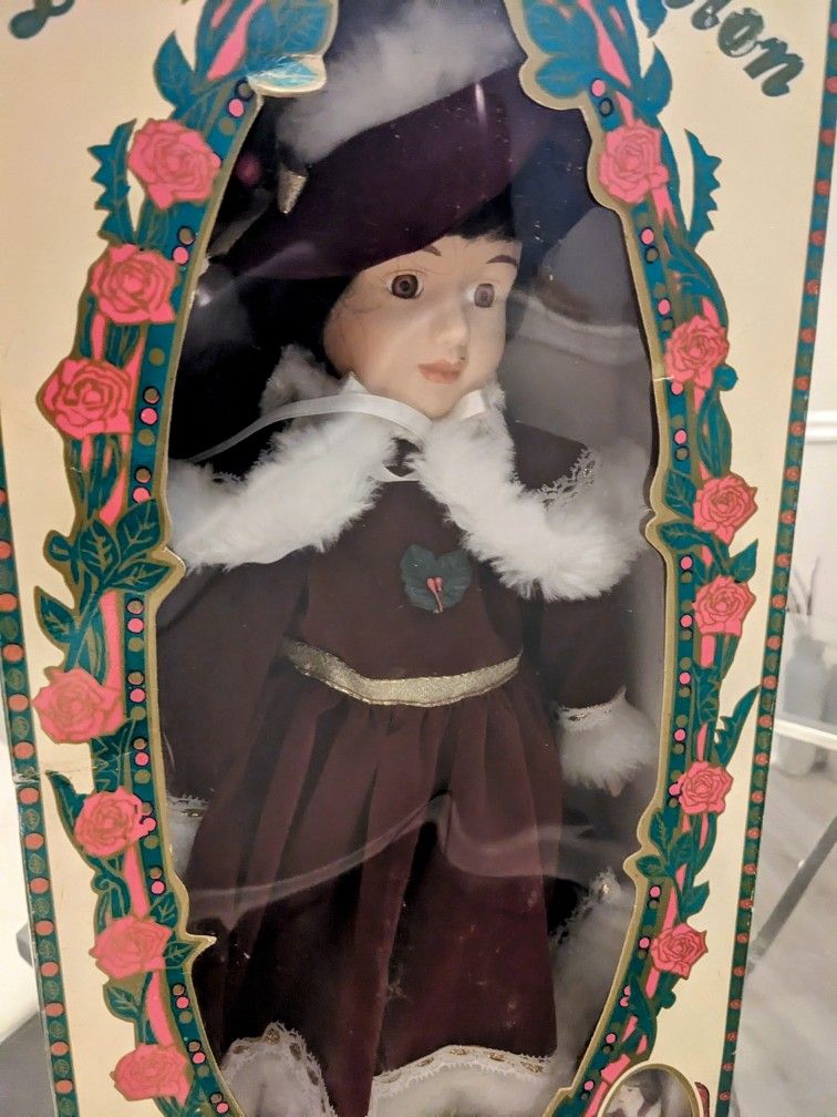 16" Red Velvet Dress Limited Collection Porcelain Doll