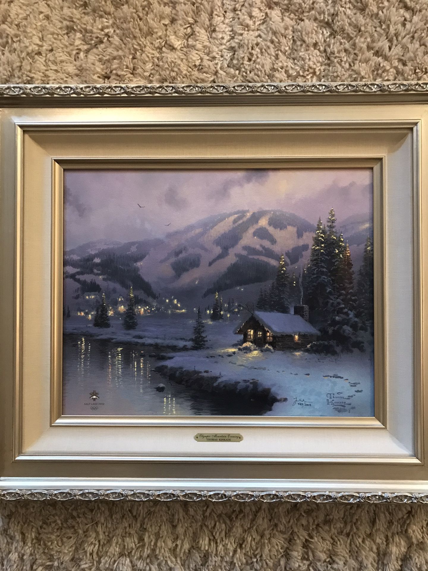 Thomas Kinkade winter painting