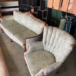 Antique Couch & Parlor Chair 