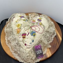 VNTG Handmade Heart Pillow