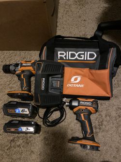 Ridgid impact and drill hammer with batteries