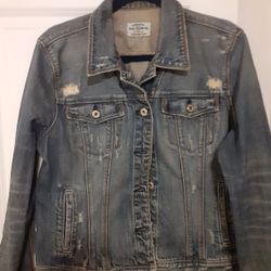 Unisex Denim Frayed Vintage Polo Ralph Lauren Jacket  