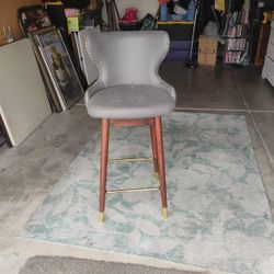 Gray And Gold Bar Stool