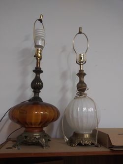 Vintage lamps available for pickup at Ocean Shores
