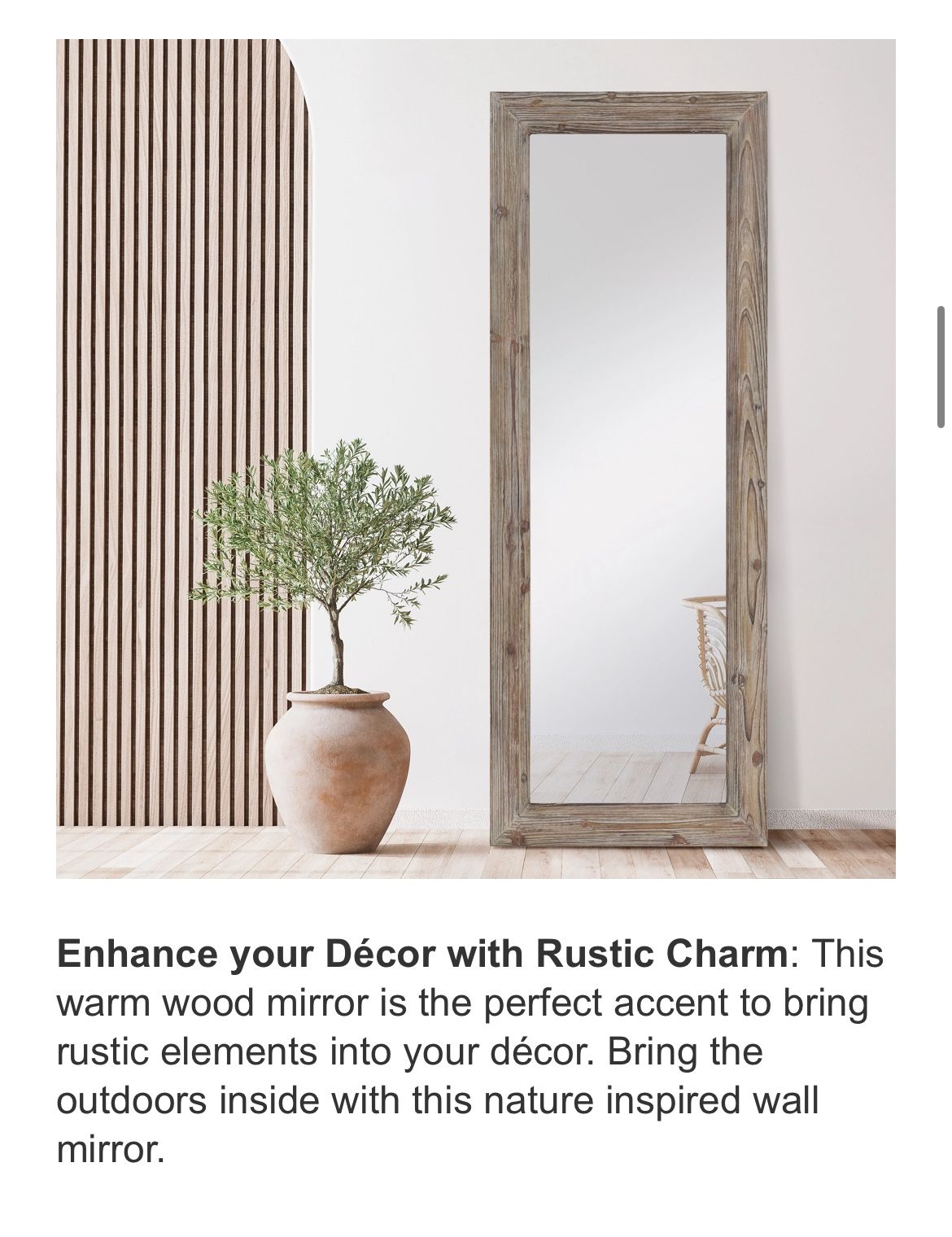 Earnest Wood Frame Floor Mirror