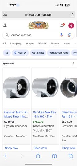 Carbon Max Fans