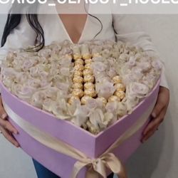 Heart Boxed Arrangements Ramo Buchon 