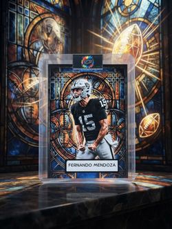 Fernando Mendoza #15 Raiders Football Custom Trading Card