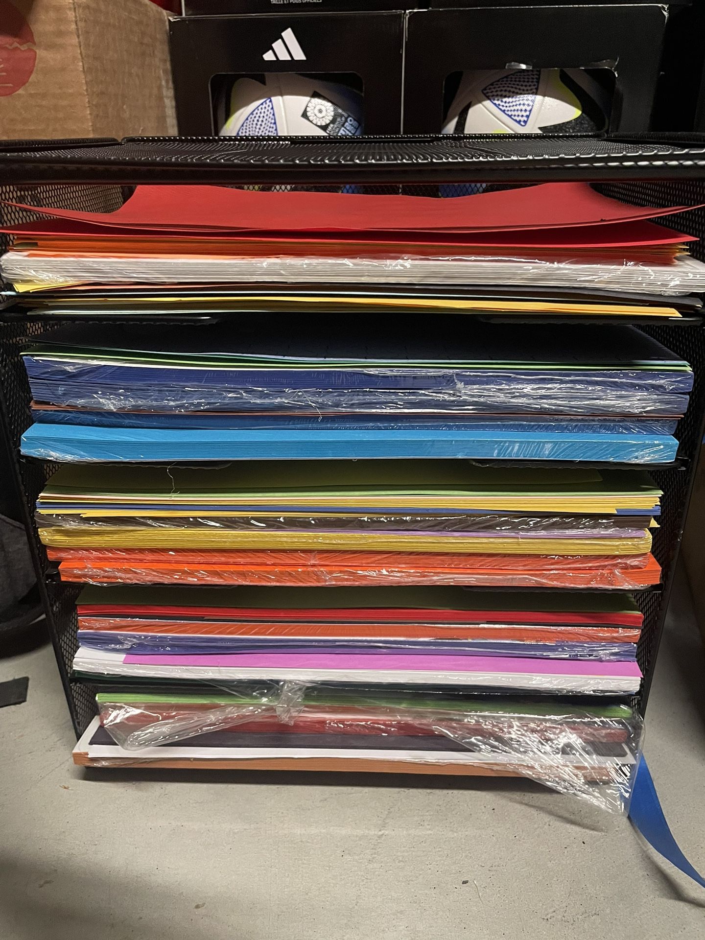 Paper Storage With Construction Paper Included