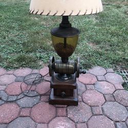 Vintage Coffee Grinder Lamp