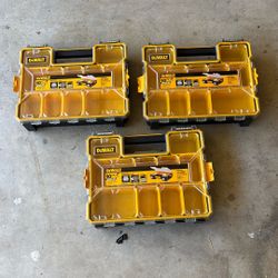 Dewalt Pro Organizer W 10 Bins. Stack & Latch. QTY 3