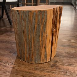 Pottery Barn Wood Stump Side Table