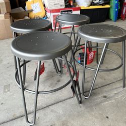 Brand New Set Of 4 Metal Stools 