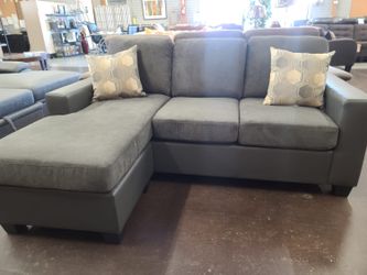 Grey sofa chaise sectional