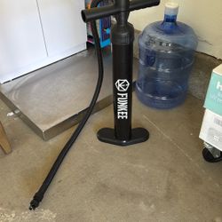 Funkee-branded hand pump designed for use with inflatable stand-up paddleboards (SUPs). 