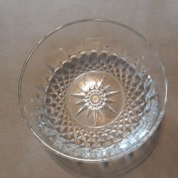 Vintage Arcoroc of France Crystal Glass Bowl. Star On Bottom.  