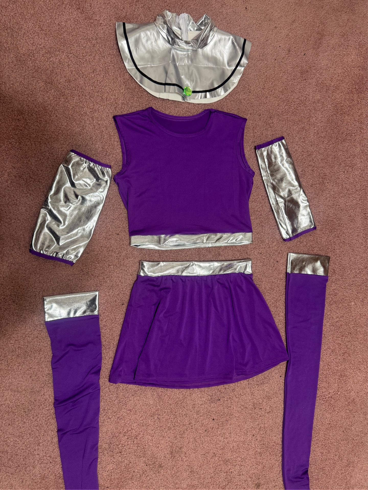 New Small Purple Space Girl Sifi Alien Skirt Festival Rave Costume Cosplay Outfit