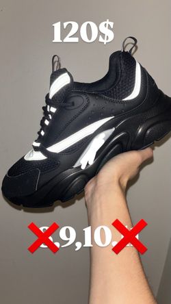 Black Chunky Sneakers with Reflective Detail