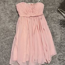 Pink Dress Strapless