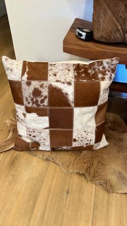 Cowhide pillow