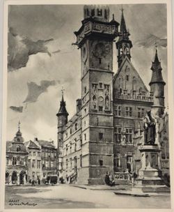 Herman Verbaere Fine Art Print Vintage Original Antique BELGIAN / BELGIUM SKETCH Aalst East Flanders MCM Mid Century Modern HILLCREST