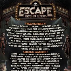 ESCAPE HALLOWEEN WRISTBANDS SATURDAY ONLY GA (x2) & FRIDAY GA