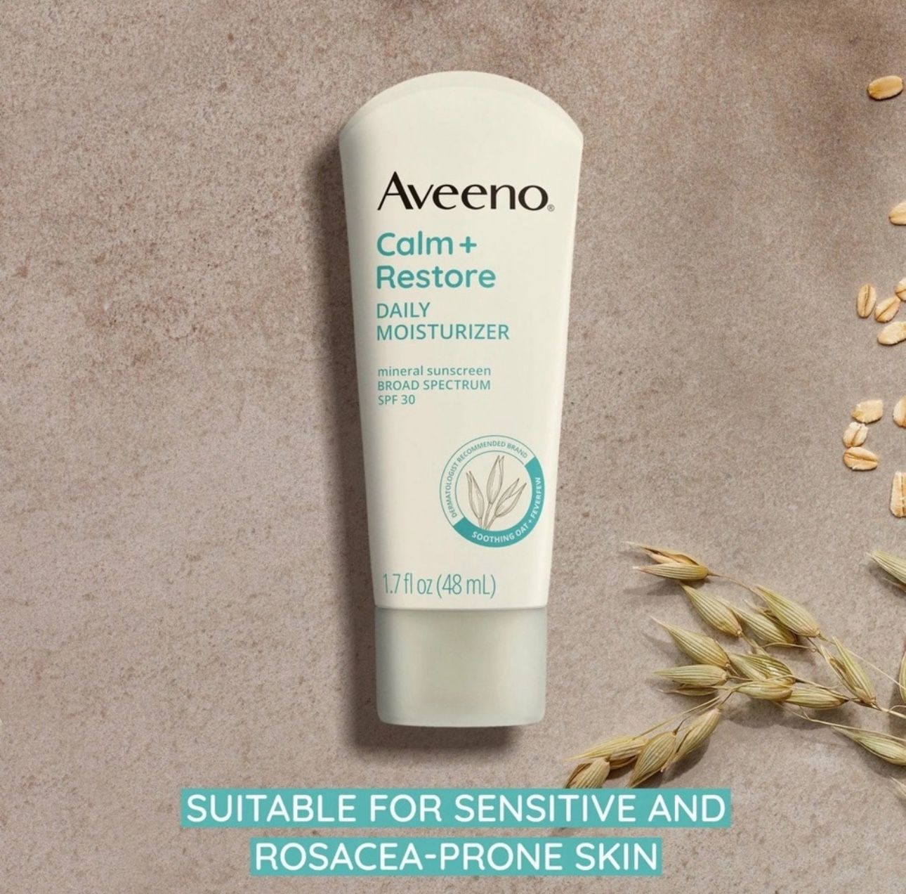 Aveeno Calm + Restore Daily Moisturizer Mineral Sunscreen SPF 30