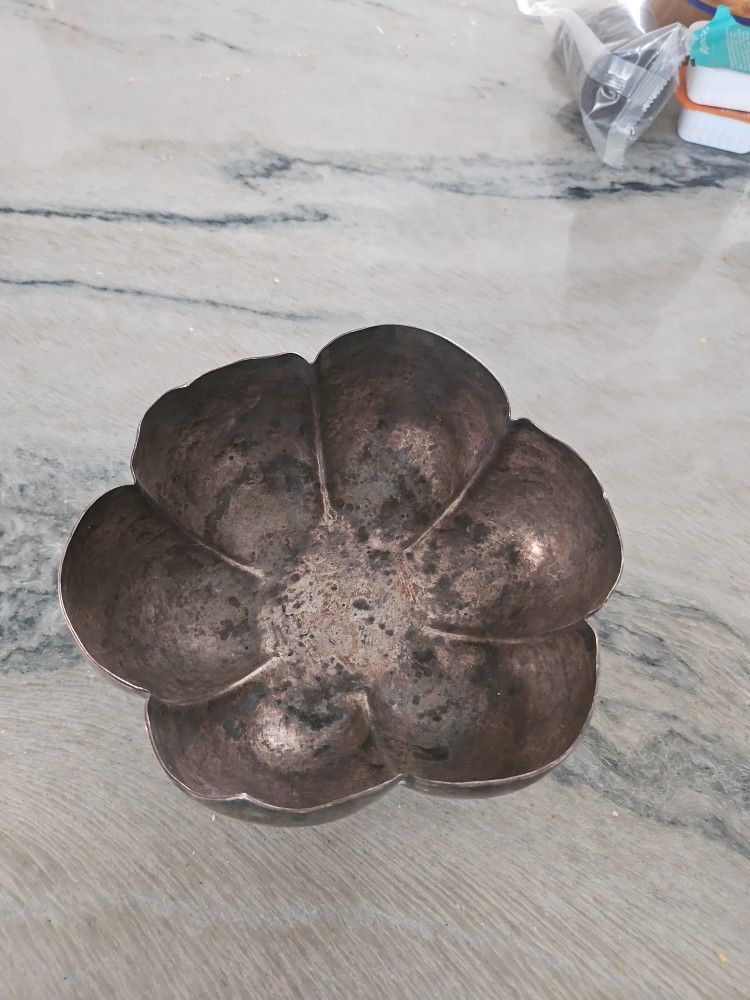 Retro Antique Vintage Bowl Sterling 925 Mexico Stamped