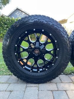 Universal 6 LUG RIMS (RINES) & TIRES (LLANTAS) (6x120) & (6x5.5) size: 275/65R18 ‼️LIKE NEW‼️