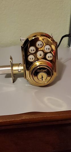 Kwikset Gold Tone Programmable Deadbolt