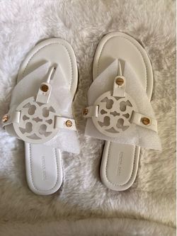 White tb sandals