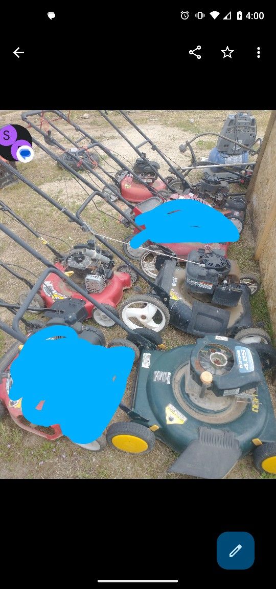 Parts Riding Lawnmowers And Push Mower