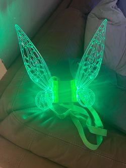 New Tinkerbell 18ā Light Up Fairy Glow Wings Costume DISNEY WORLD