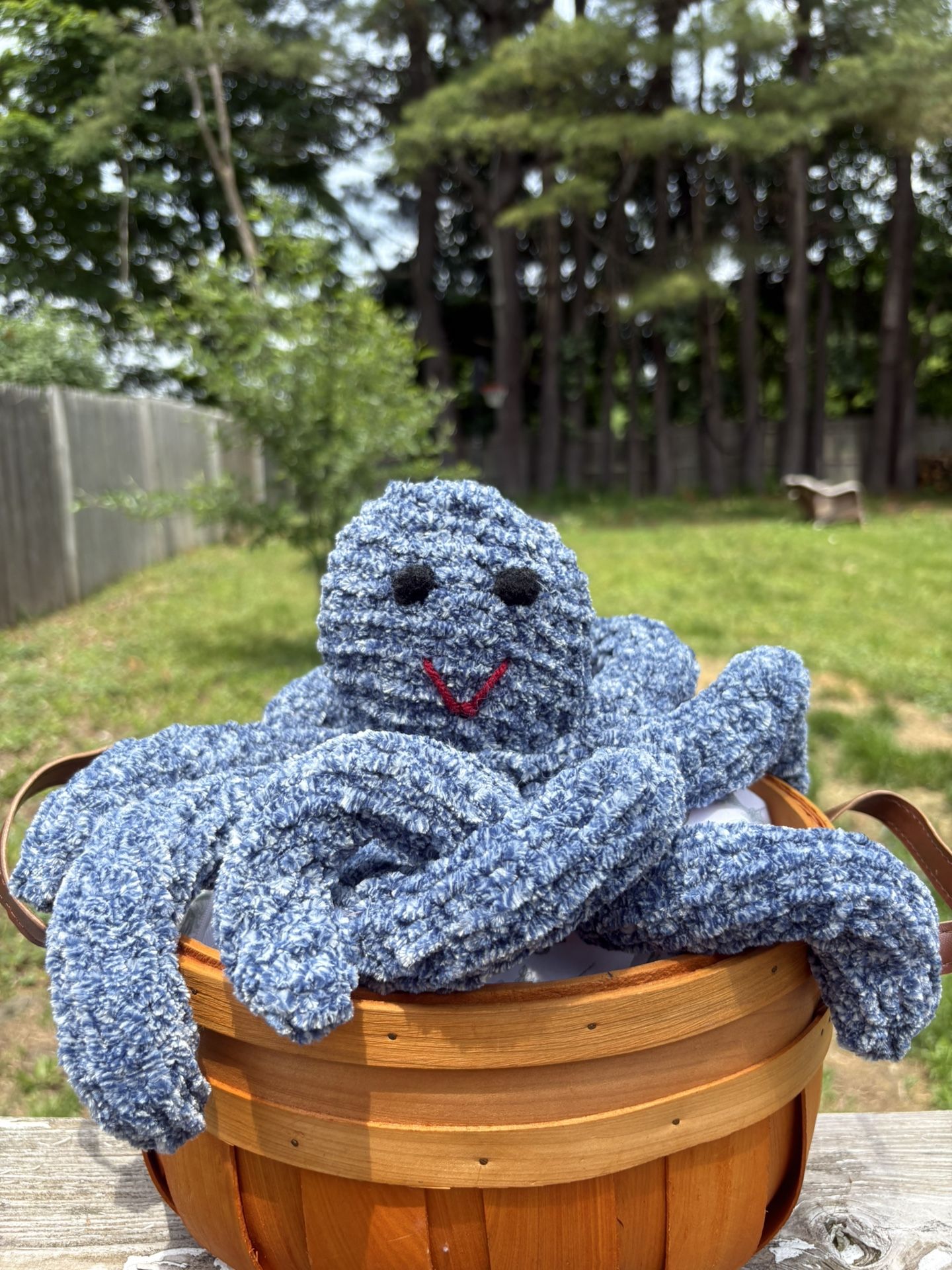 Hand Knit Stuffed Animal Octopus
