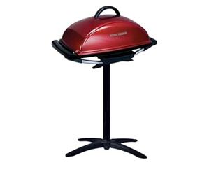 George Foreman Indoor Outdoor Electric Grill, Non-Stick Grill Griddle Plate, Healthy Grilling Drip Tray Reduces Fat, Portable Barbeque