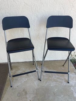 IKEA FRANKLIN folding bar stool with backrest